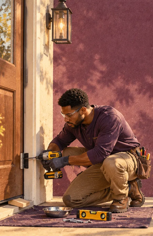 A skilled tradesperson at work